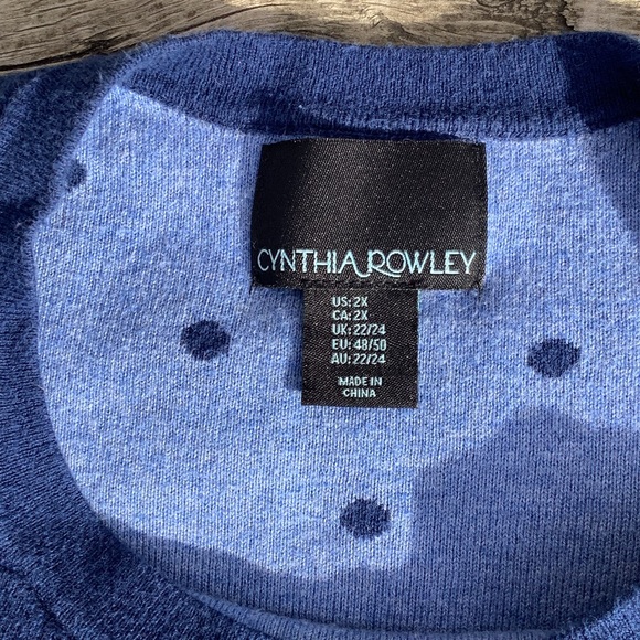 Blue Polkadot Sweater Dress - Picture 4 of 12